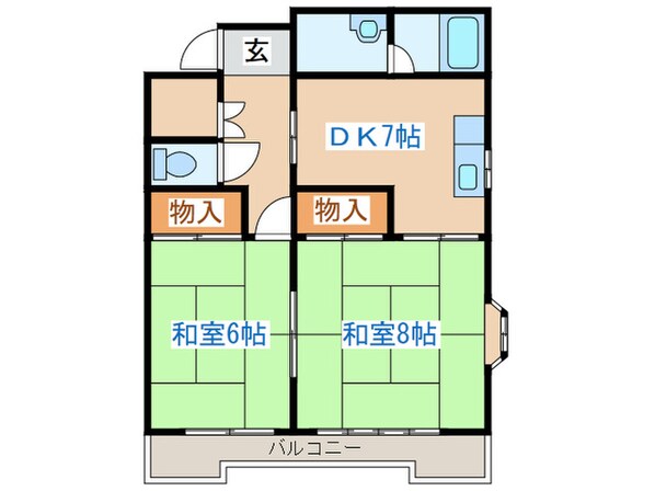 芳賀マンションの物件間取画像